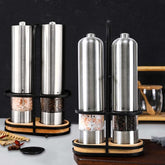 2 Pcs Stainless Steel Electric Salt & Pepper Mills